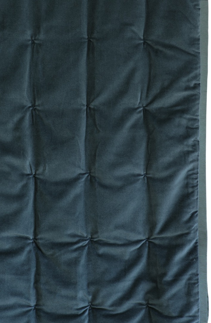Bianca Lorenne Riga Prussian Blue Comforter | Luxury Velvet Comforter NZ image 4